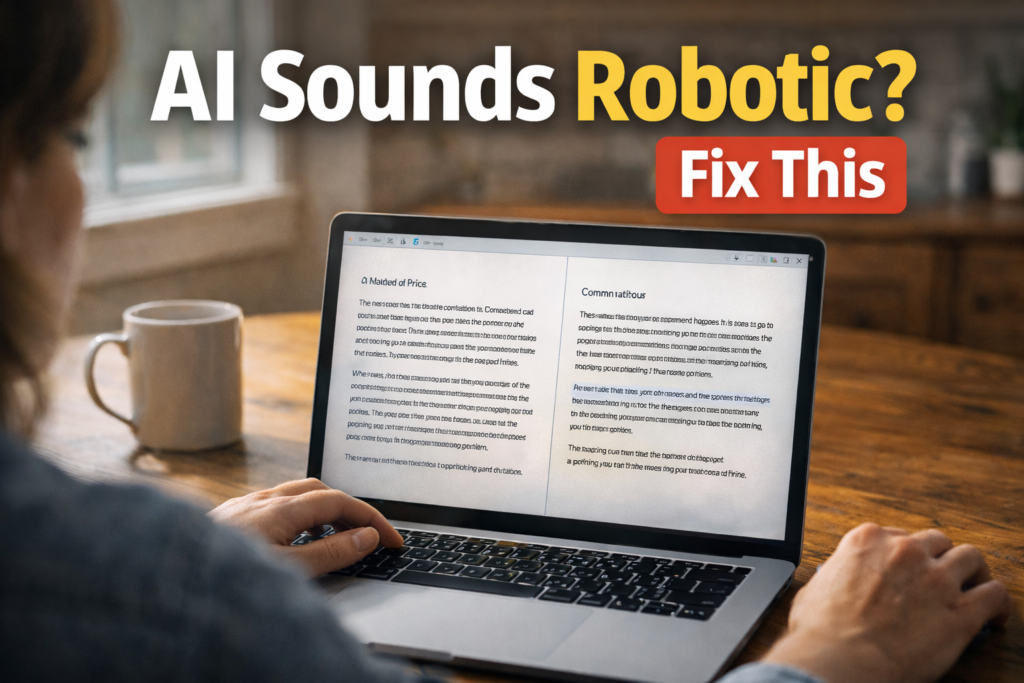 Editing AI text to sound natural and human